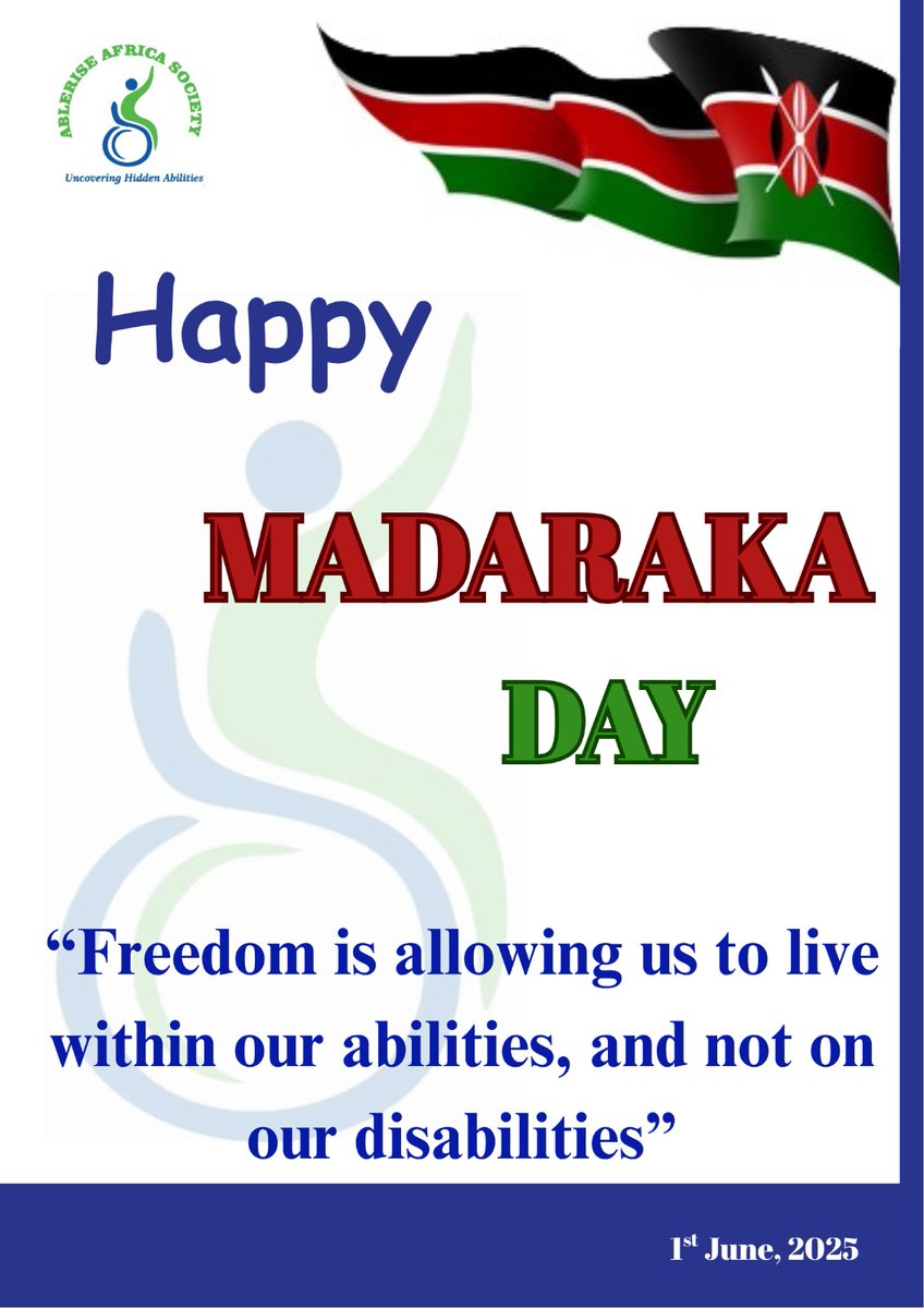 Happy MADARAKA DAY! 🇰🇪
"Freedom is allowing us to live within our abilities, and not on our disabilities" 💚
