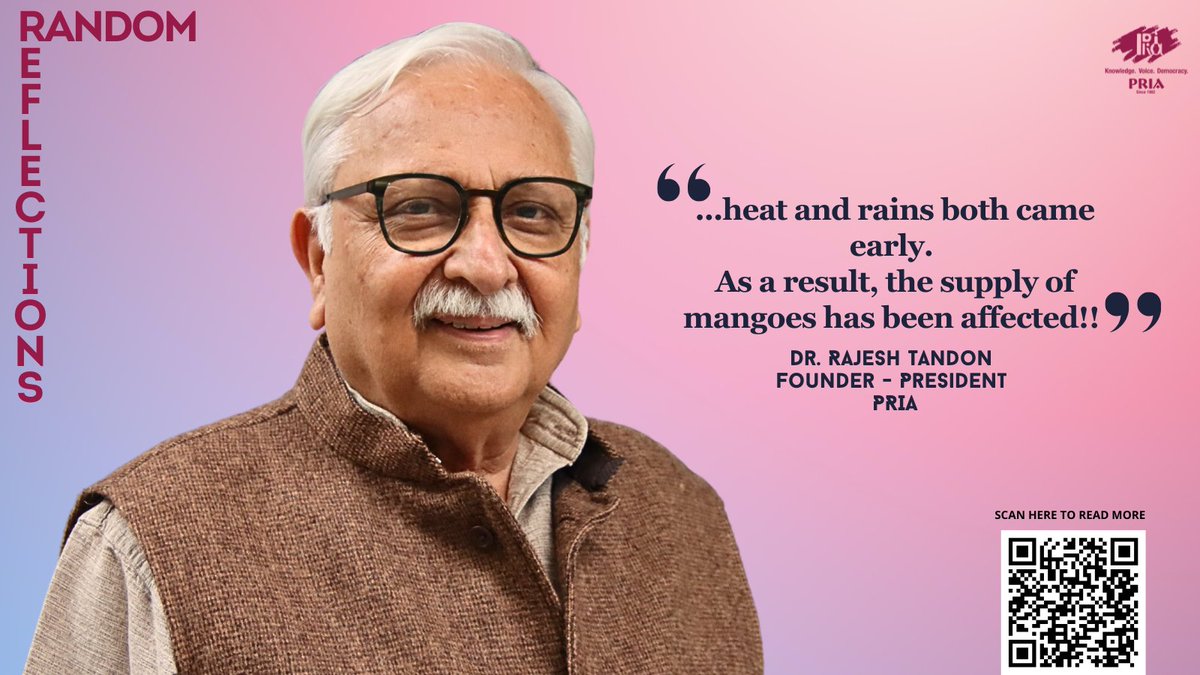 PRIA India (@pria_india) on Twitter photo #randomreflections from <a href="/RTandon_PRIA/">Rajesh Tandon</a> <a href="/PRIA_India/">PRIA India</a> <a href="/UNESCOchairCBR/">UNESCO Chair in CBR & Social Responsibility of HE</a> for the month of June 2025.
Do read on - pria.org/blog/random-re…
<a href="/FoundationMf/">Martha Farrell Foundation</a> <a href="/Samarthan_CDS/">Samarthan CDS</a> <a href="/uvic/">UniversityOfVictoria</a> <a href="/SPARCIndia2/">SPARC India</a> <a href="/GuluVarsity/">Gulu University</a> <a href="/vani_info/">VANI</a> <a href="/PRIA_Academy/">PRIA International Academy - PIA</a> <a href="/CifalV/">CIFAL Victoria</a> <a href="/CYSDOdisha/">CYSD</a> <a href="/sahbhagi_ssk/">Sahbhagi Shikshan Kendra (SSK)</a> #randomreflections from <a href="/RTandon_PRIA/">Rajesh Tandon</a> <a href="/PRIA_India/">PRIA India</a> <a href="/UNESCOchairCBR/">UNESCO Chair in CBR & Social Responsibility of HE</a> for the month of June 2025.
Do read on - pria.org/blog/random-re…
<a href="/FoundationMf/">Martha Farrell Foundation</a> <a href="/Samarthan_CDS/">Samarthan CDS</a> <a href="/uvic/">UniversityOfVictoria</a> <a href="/SPARCIndia2/">SPARC India</a> <a href="/GuluVarsity/">Gulu University</a> <a href="/vani_info/">VANI</a> <a href="/PRIA_Academy/">PRIA International Academy - PIA</a> <a href="/CifalV/">CIFAL Victoria</a> <a href="/CYSDOdisha/">CYSD</a> <a href="/sahbhagi_ssk/">Sahbhagi Shikshan Kendra (SSK)</a>