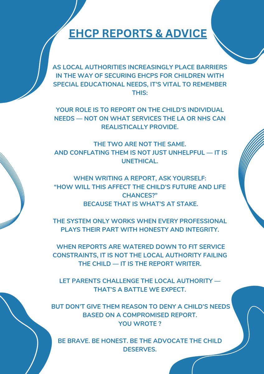 Georgia Wilson (@leckiegeorgia) on Twitter photo We advocate for government to invest in Speech & Language Therapy...
But I plead with Speech Therapists to stop writing unethical reports.
<a href="/The_HCPC/">HCPC</a> really need to do more for registrants & most importantly, the children!!! 
#SEN #SLT #EHCP #UNETHICAL We advocate for government to invest in Speech & Language Therapy...
But I plead with Speech Therapists to stop writing unethical reports.
<a href="/The_HCPC/">HCPC</a> really need to do more for registrants & most importantly, the children!!! 
#SEN #SLT #EHCP #UNETHICAL