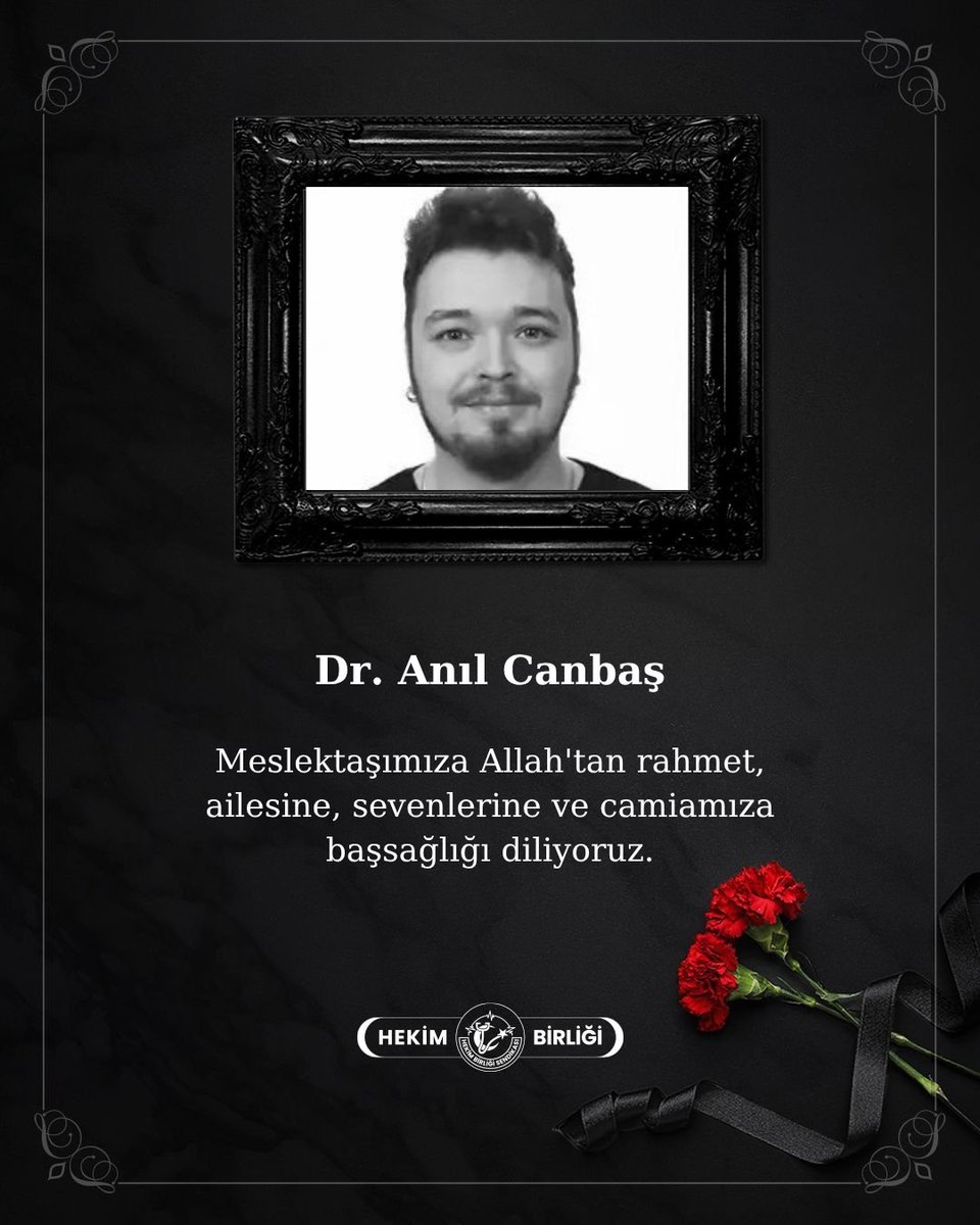 Muğla Eğitim ve Araştırma Hastanesi’nde Kulak Burun Boğaz Asistanı olarak görev yapan meslektaşımız Dr. Anıl Canbaş’ın genç yaşta vefat ettiğini öğrenmenin derin üzüntüsü içerisindeyiz.

Meslektaşımıza Allah’tan rahmet, ailesine, sevenlerine ve camiamıza başsağlığı diliyoruz.