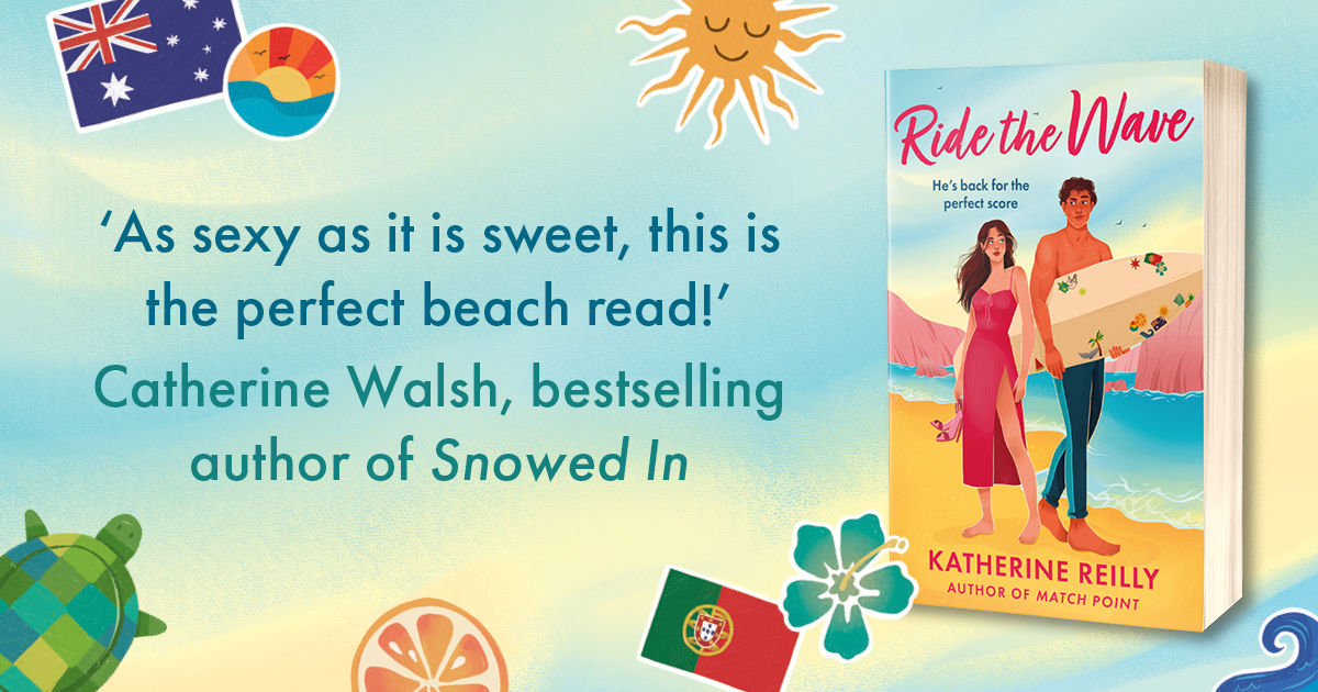 A brand new spicy sports rom-com, perfect for fans of sizzling chemistry and forced proximity, #RideTheWave by Katherine Reilly is out this month! 🏄 
Pre-order here: amzn.eu/d/5SLgHwa