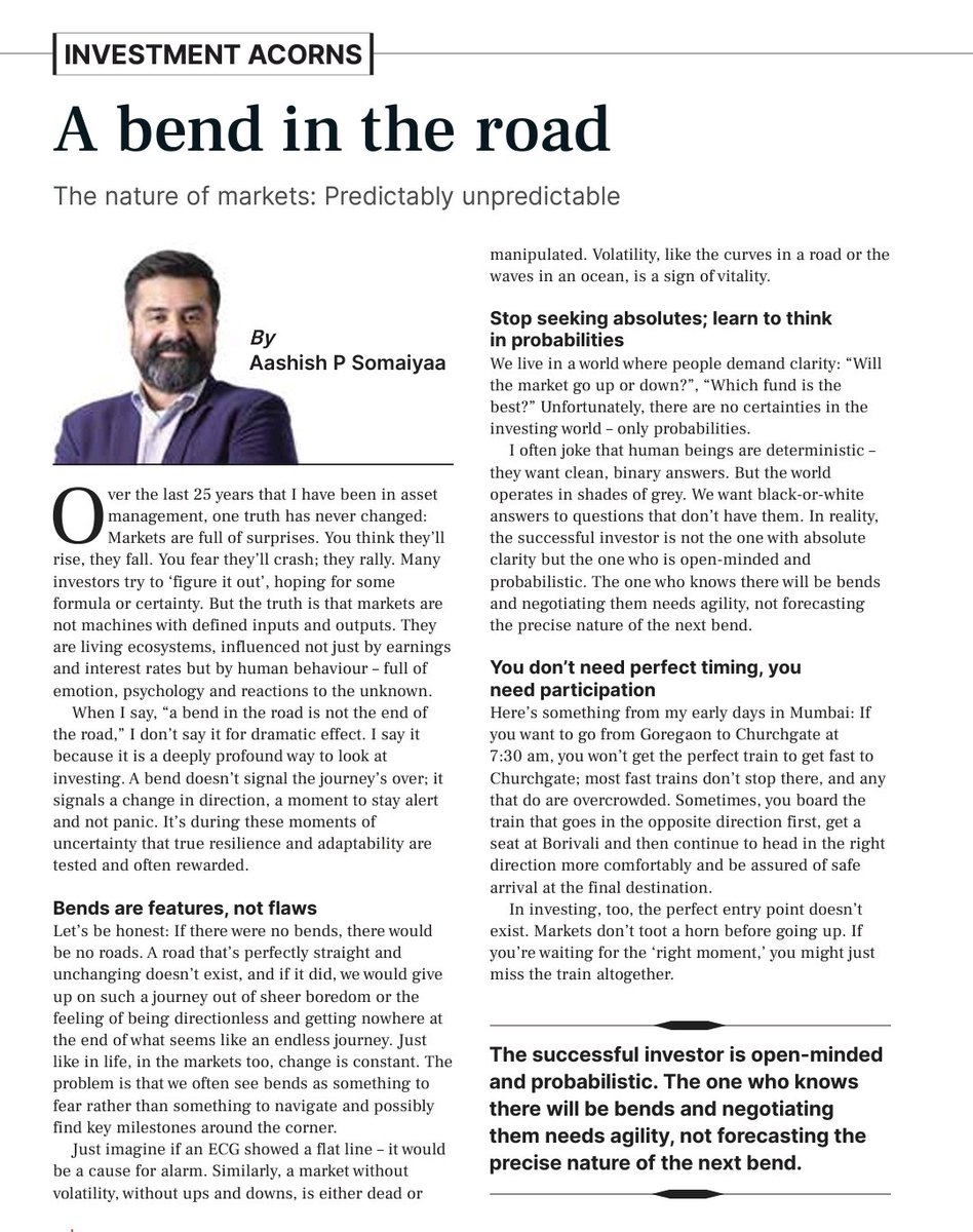 dkarthiks's tweet photo. Article of @AashishPS in every month #wealthinsight @ValueResearch is becoming my favourite. @dhirendra_vr
Lovely examples and anecdotes to remember the lessons and to succeed in the stock market. https://t.co/qbneicWpRZ
