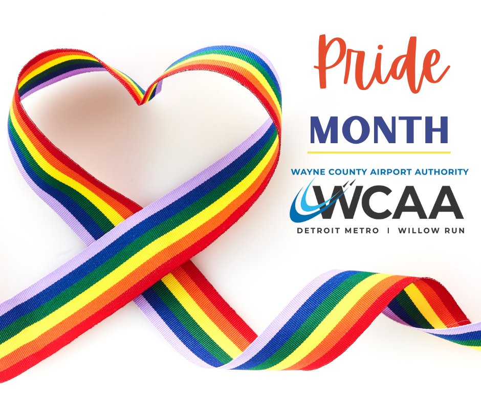 🌈✈️ Pride Takes Flight at DTW ✈️🌈
This June, Detroit Metropolitan Airport proudly celebrates Pride Month.
As a gateway to the world, we’re committed to making DTW a welcoming space for everyone.  
❤️🧡💛💚💙💜
#PrideMonth #DTWnonstop
