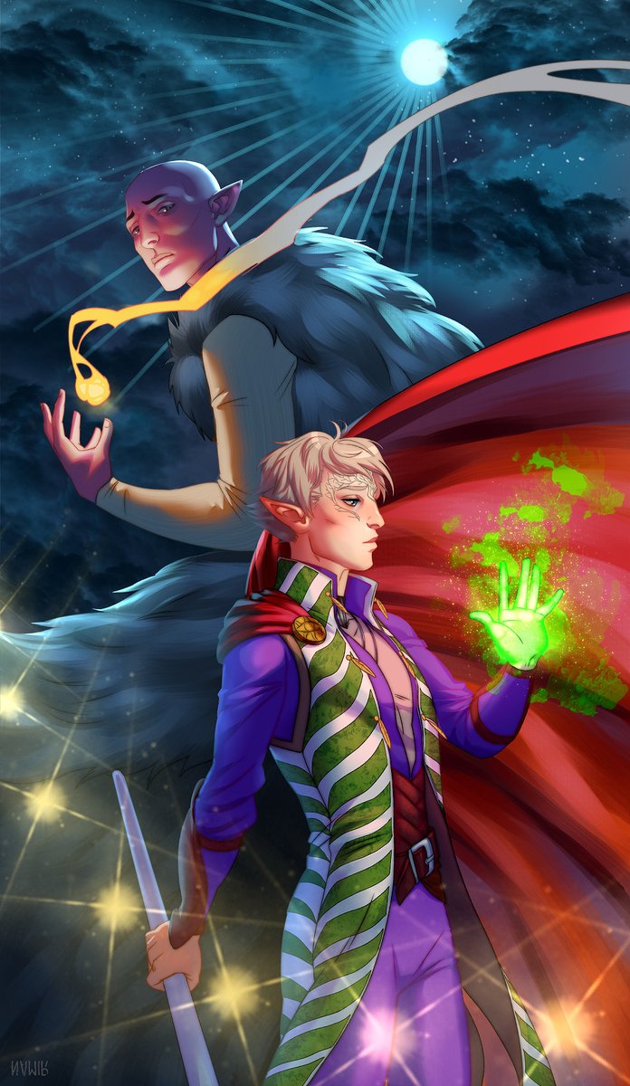 ych for starlightchaser
#dragonAge #Solas #Lavellan #Solavellan