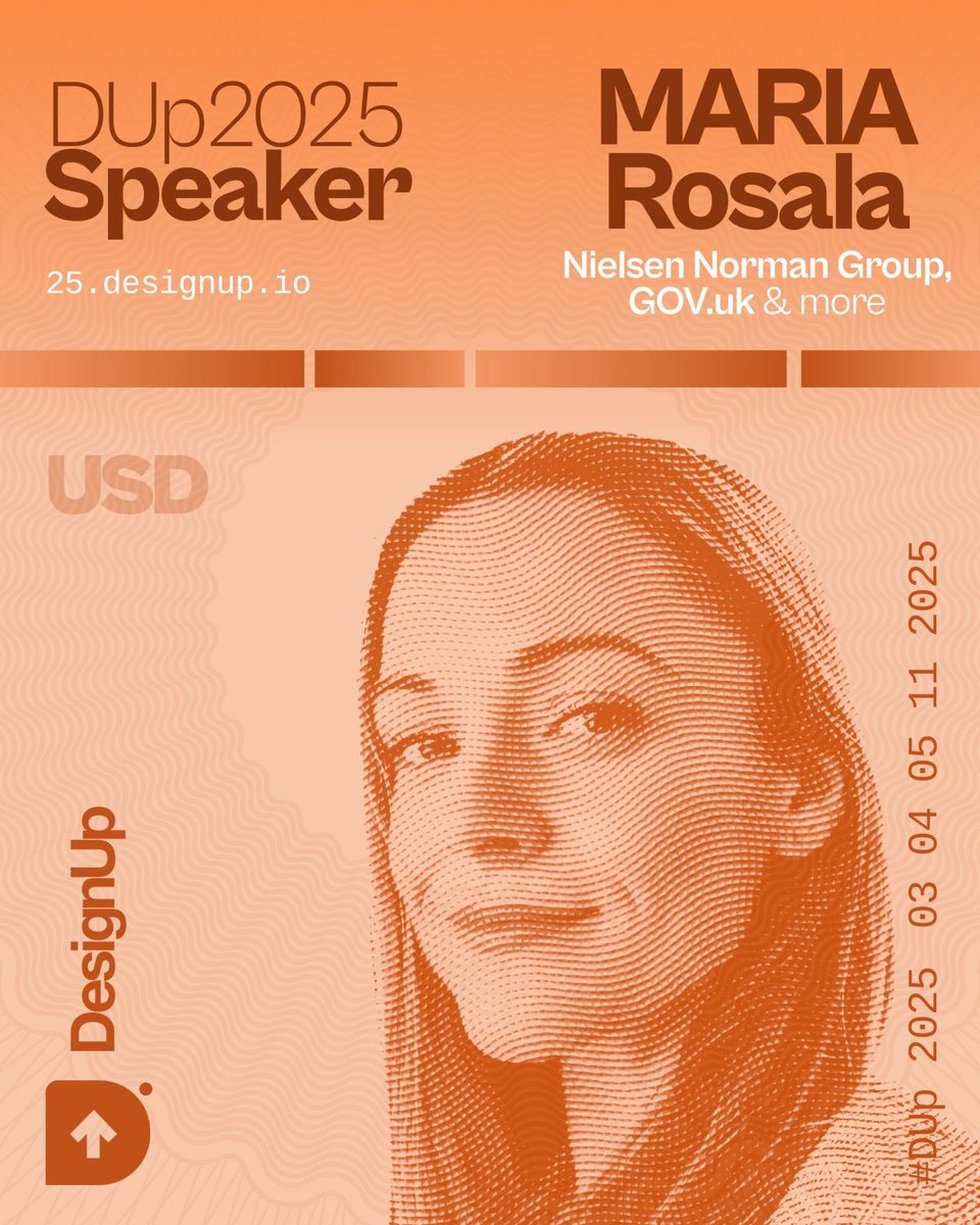 🥁 Next up at #DesignUp2025: Maria Rosala, Director of Research at Nielsen Norman Group! From UK Gov to NN/g, she’s shaped UX research at scale — and now leads strategy at one of the world’s most trusted UX orgs. Catch her live this Nov!
