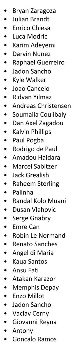 Merhaba <a href="/NihatKahveci8/">Nihat Kahveci 🇹🇷</a> ve <a href="/nebilevren/">Hussein Nebil Evren</a>.
Bence bizim büyük takımlar şu listedeki oyunculara baksın. Kontratları yakında sona gelen veya kulüplerinde mutsuz olan oyuncular, ama hepsi yetenekli. Siz ne diyorsunuz? Yayında bunları tartışın bence.
Selamlar, Serkan

<a href="/Kontrasporcom/">Kontraspor</a>