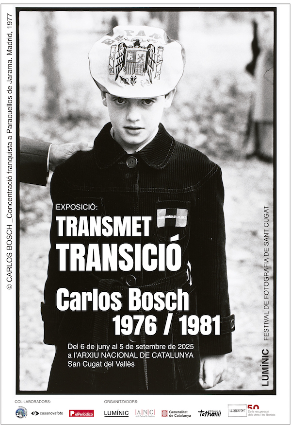 #ExposicióALArxiu 🖼️ | Us convidem a la inauguració de ‘Transmet TRANSICIÓ. Carlos Bosch, 1976-1981’, una impactant aproximació gràfica i periodística a aquells anys de canvi 📸

🛄 Viatgem mig segle a un passat que torna ⏳

👀 Informació 👉 gen.cat/4koSSd1
#LUMÍNIC2025