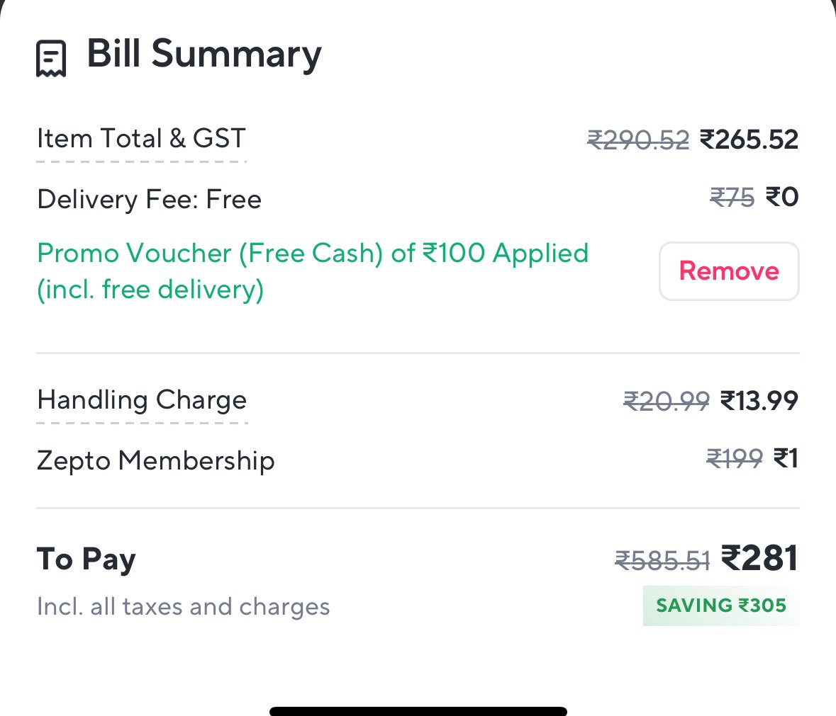 What kind of scam is this <a href="/ZeptoNow/">Zepto</a> 

literal scam in the name of free cash lol