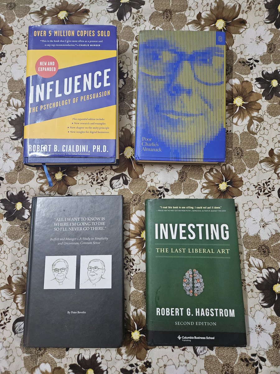 Adarsh Shrivastava (@adarshfpl) on Twitter photo <a href="/InvestmentBook1/">Investment Books (Dhaval)</a> Have read Charlie's Almanack, now reading the Influence (by far the best book on psychology). Thinking fast and slow, Mental models by Shane Perish are in my Kindle. I would add the below two books to this list. 😁 <a href="/InvestmentBook1/">Investment Books (Dhaval)</a> Have read Charlie's Almanack, now reading the Influence (by far the best book on psychology). Thinking fast and slow, Mental models by Shane Perish are in my Kindle. I would add the below two books to this list. 😁