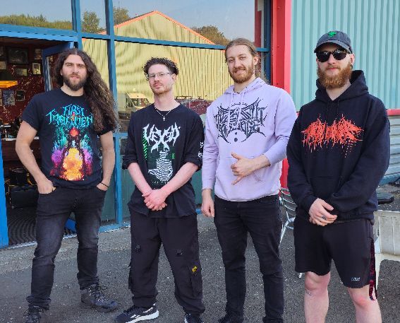 SatiracyBand's tweet photo. Hey guys, its been a minute, but don't worry, yer das favourite Glasgow tech death band has been making some sick moves again! 
.
  The first move was shooting a music video with @jwacreations 
.
Video coming soon👀
.
. https://t.co/r9lFFC7RII