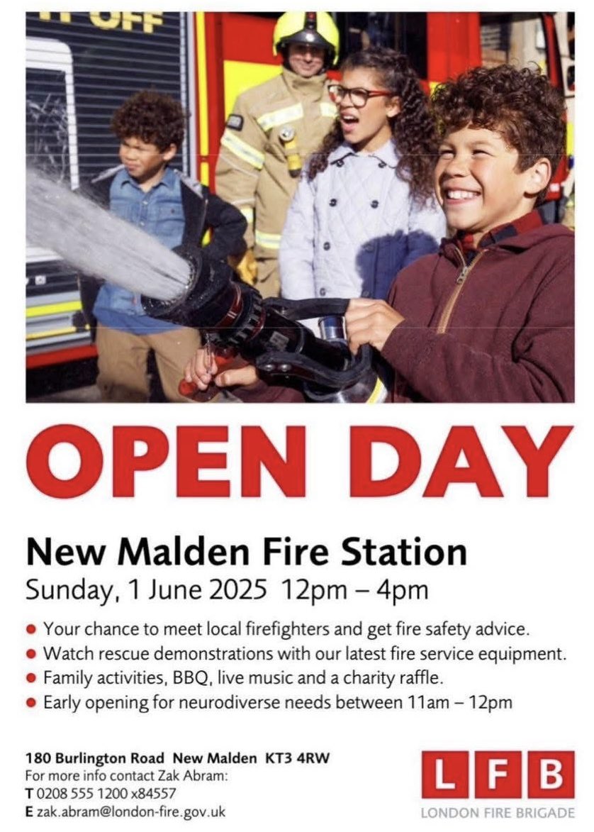 Kingston & Surbiton Labour (@kblabour) on Twitter photo Local Event: New Malden Fire Station Open Day!
👨🚒 Firefighters do vital, life-saving work, & much more to support our communities. <a href="/LFBKingston/">LFB Kingston</a>
Head over & say hello today: Fire engines, games, BBQ, and more!
Full details 👉 london-fire.gov.uk/community/king… Local Event: New Malden Fire Station Open Day!
👨🚒 Firefighters do vital, life-saving work, & much more to support our communities. <a href="/LFBKingston/">LFB Kingston</a>
Head over & say hello today: Fire engines, games, BBQ, and more!
Full details 👉 london-fire.gov.uk/community/king…