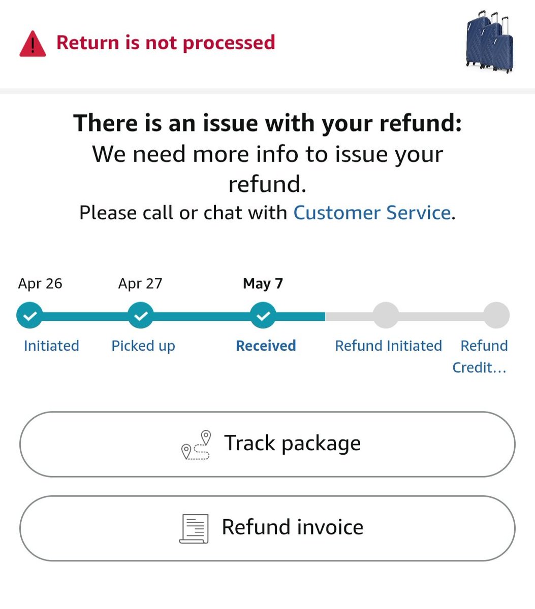 akshansh259's tweet photo. @amazonIN  ordered on 13th April, returned on 24th, refund initiated on 26th. A thousand calls to customer care. WHERE IS MY DAMM REFUND!!!! https://t.co/LJ06QHquFO