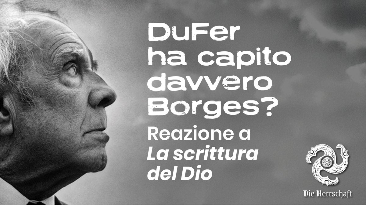 Kveldulvr's tweet photo. In arrivo @YouTube https://t.co/H9uW31xzYH
Sta per uscire il video che chiude la serie di reazioni critiche a Rick DuFer con un’analisi del racconto La scrittura del Dio di Jorge Luis Borges. Un’occasione per aprire anche un nuovo ciclo dedicato alla sua opera
#Borges #RickDuFer https://t.co/ukhhHUbjCD