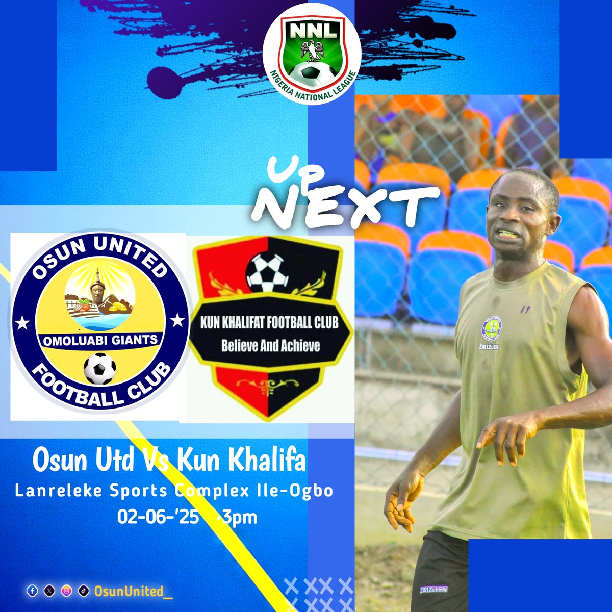 Our penultimate home match in the regular season comes up tomorrow in Ileogbo. 
Win and Win Big 🎯 That's the only option!
Common ye Gladiators'💪
#Believe🔵🔴
#NNL25