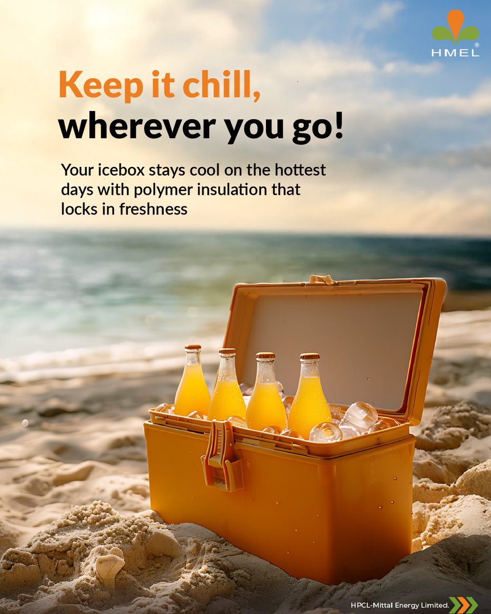 HMEL_India's tweet photo. Smarter summers start with smarter materials.
Polymers bring durability, insulation & UV protection to your everyday essentials.
At HMEL, we produce them responsibly — powering innovation, sustainably.
#SummerMadeSmart #SmartMaterials #PolymerAroundUs #PolymerPower #EnergisingABrighterTomorrow #HMEL