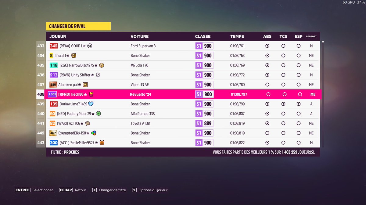 liech86's tweet photo. @ForzaHorizonFR Salut ! 👋
Je me suis dit que ça serait sympa de faire un record avec la livrée spéciale sur la Revuelto ! Voici mon temps sur Costera en S1 :
GT : liech86
Temps : 1:08,797
Voiture : 2024 Lamborghini Revuelto
Réglage de Noa Seako (159 548 269) https://t.co/lftJpvTi5H