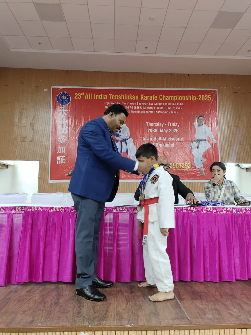 My #nephew, Maayon Sharav from #Bokaro wins gold and silver (0-6 yrs group) at prestigious 23rd All India Tenshinkan Karate Championship 2025. #Jharkhand tops with 40 plus medals in this national #championship where participants from 18 states competed. <a href="/HemantSorenJMM/">Hemant Soren</a> <a href="/BokaroDc/">DCBokaro</a>