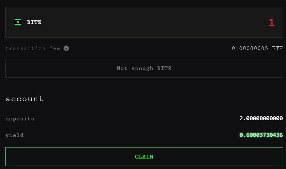 One click STAKE, One click CLAIM. Simple as $BITZ

FDV is under $2 millions ?
Believe.
Trust the process.

Buy $BITZ
&amp;
Stake powpow.app/stake/BITZ