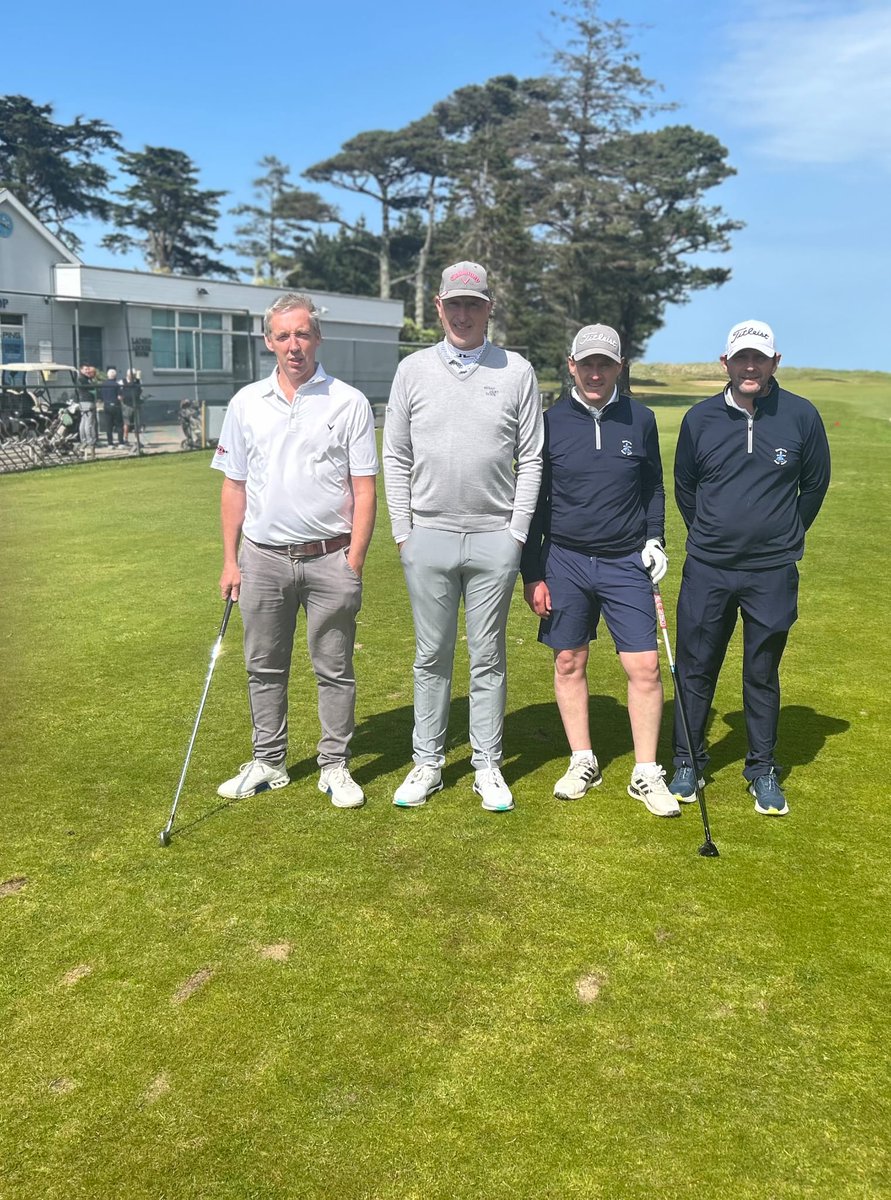 Super win by our Jimmy Bruen team yesterday against Mount Juliet. 

The team won 3.5 to 0.5 👏👏

Pictured are our home pairs of Colm Waldron &amp; Barry Field and Neil Doyle &amp; Mark O'Connor.

Well done managers &amp; full panel. 

Great result 👏👏

#rosslaregolflinks