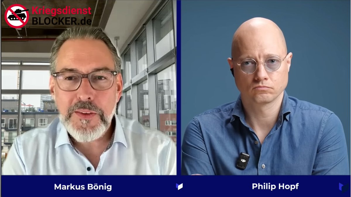 🕊 Kriegsdienstblocker bei Philip Hopf (HKCM)

Im Interview mit Philip Hopf erklärt Markus Bönig, wie Kriegsdienstblocker.de funktioniert und warum es jetzt wichtig ist, den Dienst an der Waffe zu verweigern.

➡️ ZUM VIDEO (youtube.com/watch?v=7nptag…)!

TEILE dieses wichtige Video,
