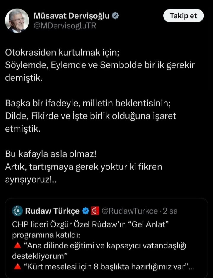 Uğur Bıdıklı 🇹🇷🔆 (@uurbdkl1) on Twitter photo Türk-Kürt kardeştir, ayrıştırmak isteyen kalleştir... 1000 yıldır kardeşçe yaşadığımız coğrafyada bizleri bölmek ve yok etmek istiyorlar, maşa olarakta terör örgütünü kullanıyorlar. Emperyalist güçlerin oyununa gelmeyelim. #SonKaleİYİParti <a href="/MDervisogluTR/">Müsavat Dervişoğlu</a> Türk-Kürt kardeştir, ayrıştırmak isteyen kalleştir... 1000 yıldır kardeşçe yaşadığımız coğrafyada bizleri bölmek ve yok etmek istiyorlar, maşa olarakta terör örgütünü kullanıyorlar. Emperyalist güçlerin oyununa gelmeyelim. #SonKaleİYİParti <a href="/MDervisogluTR/">Müsavat Dervişoğlu</a>