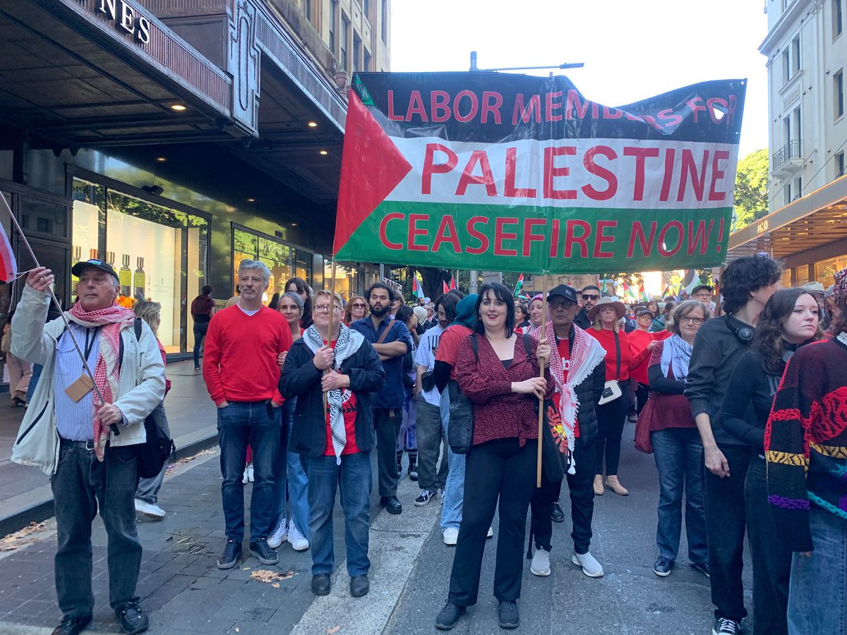 Labor Friends of Palestine NSW (@labor_palestine) on Twitter photo We joined the huge Sydney 🇵🇸 protest today — calling on the Australian government to sanction Israel❗️
🙏 to all the LFOP supporters who joined our contingent, with MPs <a href="/AnthonyDAdamMLC/">Anthony D'Adam</a> & Sarah Kaine MLC We joined the huge Sydney 🇵🇸 protest today — calling on the Australian government to sanction Israel❗️
🙏 to all the LFOP supporters who joined our contingent, with MPs <a href="/AnthonyDAdamMLC/">Anthony D'Adam</a> & Sarah Kaine MLC