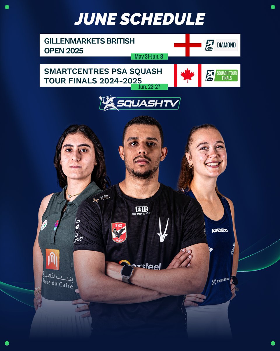 Finishing the season STRONG! 🔥

🗓️Mark your calendars

Here's what is coming up in June 👇 

#SQUASHTV