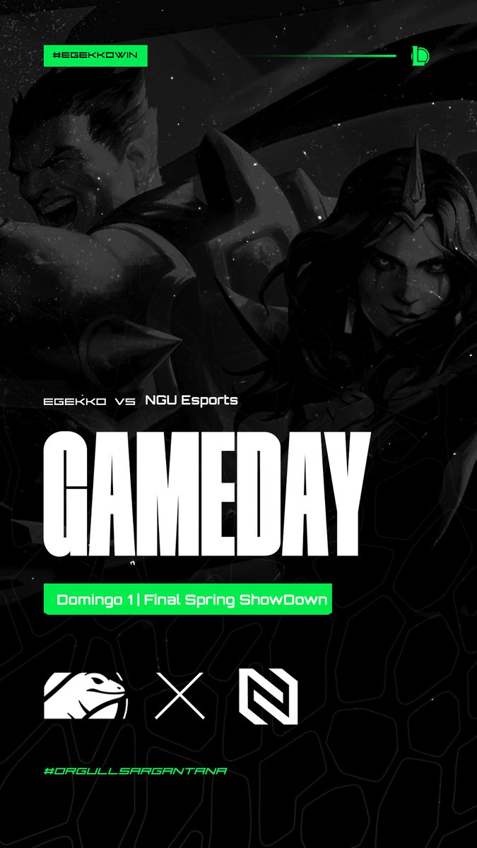 eGekko (@egekko_) on Twitter photo #GAMEDAY
¡Ultima oportunidad para nuestros chicos!
🏆 #SpringShowDown
⏰17:00
🆚 <a href="/NGU_eSports_/">NGU eSports</a>
🦎 <a href="/AkrantorTop/">Akrantor</a>
🦎 <a href="/ZPegasoLoL/">Pegaso</a>
🦎 <a href="/Toumes_lol/">Tomáš Svoboda</a>
🦎 <a href="/CaptainSexylol/">CexySaptain</a>
🦎 <a href="/Eskiper13/">Eskiper</a>
🦎 <a href="/Vareitor/">Vareitor</a>
#SempreSargantana🦎 #GAMEDAY
¡Ultima oportunidad para nuestros chicos!
🏆 #SpringShowDown
⏰17:00
🆚 <a href="/NGU_eSports_/">NGU eSports</a>
🦎 <a href="/AkrantorTop/">Akrantor</a>
🦎 <a href="/ZPegasoLoL/">Pegaso</a>
🦎 <a href="/Toumes_lol/">Tomáš Svoboda</a>
🦎 <a href="/CaptainSexylol/">CexySaptain</a>
🦎 <a href="/Eskiper13/">Eskiper</a>
🦎 <a href="/Vareitor/">Vareitor</a>
#SempreSargantana🦎