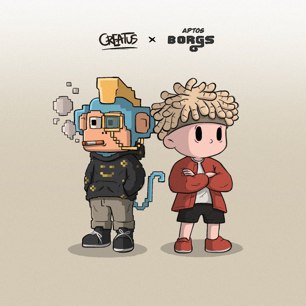 🚨 Aptos Creature has partnered with Aptos Borgs

With pixel power, Aptos Borgs is here to revive the NFT meta on <a href="/Aptos/">Aptos</a> 

🎉 Celebrating our collaboration, 10 OG spots are open for grabs  

▶️ Follow <a href="/APTOS_Borgs/">APT_Borgs</a> &amp; <a href="/AptosCreature/">Aptos Creature</a> 
▶️ Like + RT + Drop your Aptos address below