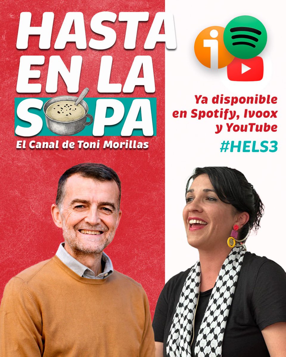 HELS_TM's tweet photo. 🎧Ya está disponible #HELS3 en distintas plataformas, así que ya no hay escusa para disfrutar de la conversación entre @antoniamorillas y @MailloAntonio.
¡No os la perdáis!
👉 YouTube: https://t.co/fwd4aXt9x9
👉 Ivoox: https://t.co/61ohikpyt9
👉 Spotify: https://t.co/e5rwGXt8hV https://t.co/IXGZzTlDrk