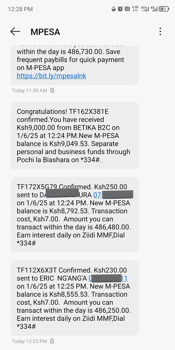 Betika withdrawal ✨✨✨♻️♻️♻️

Just need 50 retweets only from you people I do giveaway for lunch. 

Click to join my free group for odds 👇👇here posting today's 👇👇👇
chat.whatsapp.com/FpafKL1gqmYEhB…