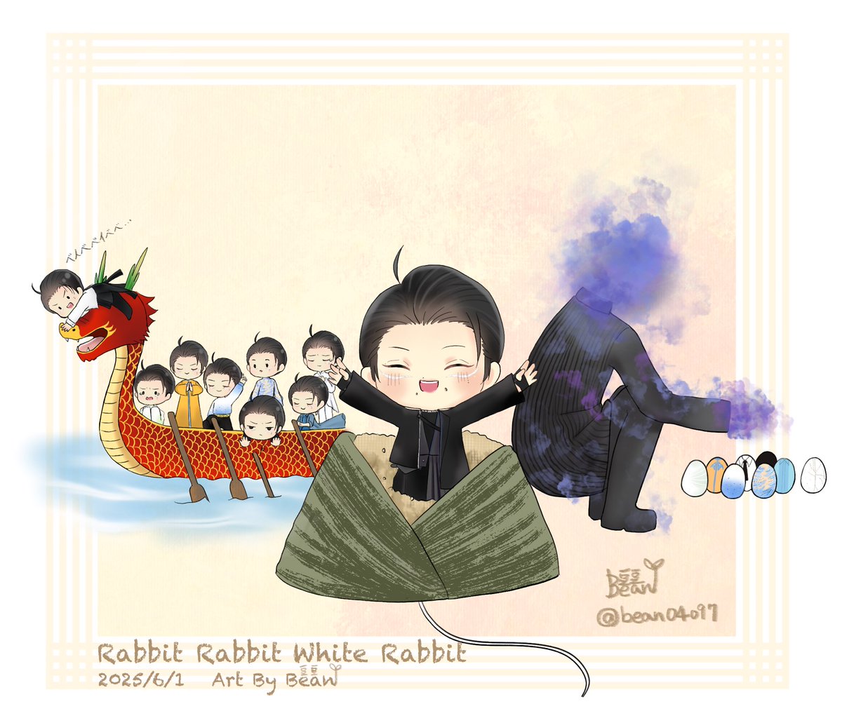 Rabbit Rabbit White Rabbit 🐰🐰white🐰 昨日は端午の節句で絵が完成