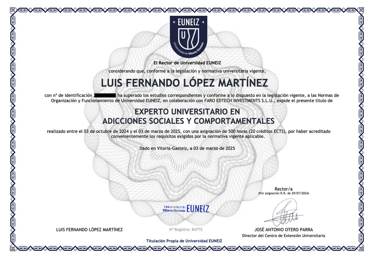 Hoy cierro una etapa formativa que suma aprendizaje a mi práctica . Un recorrido que me ha permitido actualizar el abordaje de las adicciones desde una perspectiva integradora, ética y basada en la evidencia, con especial atención a los nuevos escenarios de riesgo en adolescentes