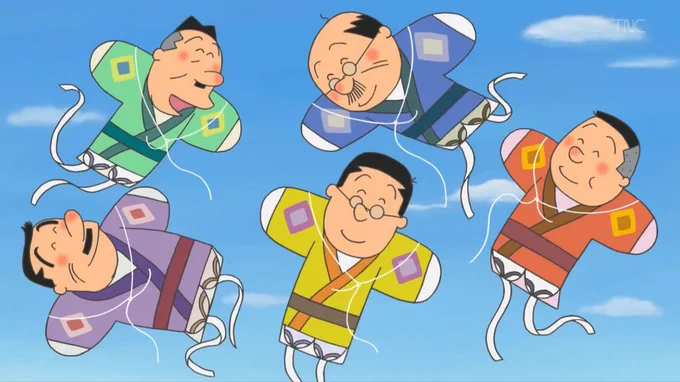 見事に糸が切れたタコが増えたなw #サザエさん