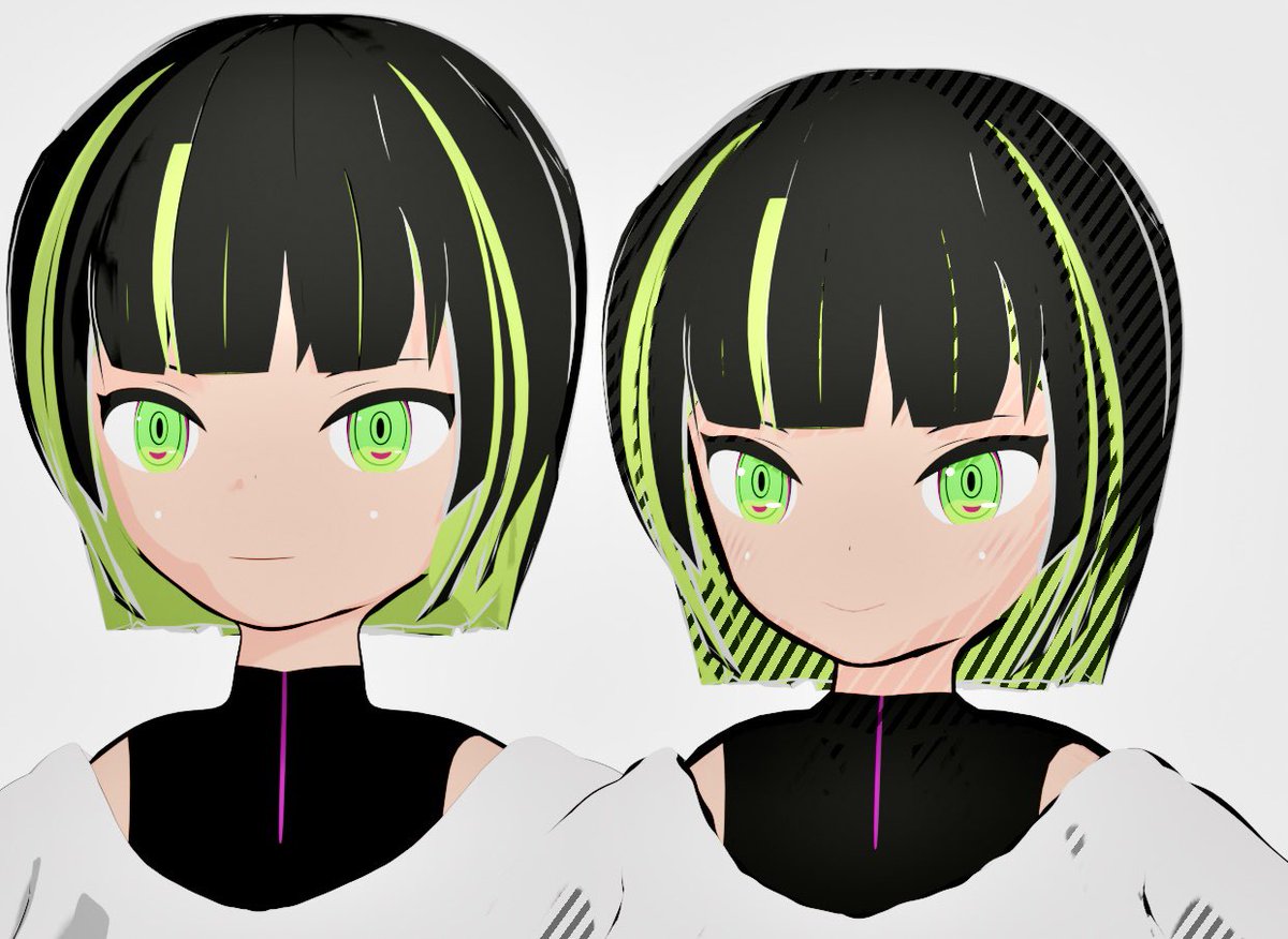 最近ホラゲ制作ばっかりだったので、たまには可愛げがあるものを…

←調整前
     調整後→

輪郭と目だけでだいぶ印象変わりますね
#blender  #3DCG