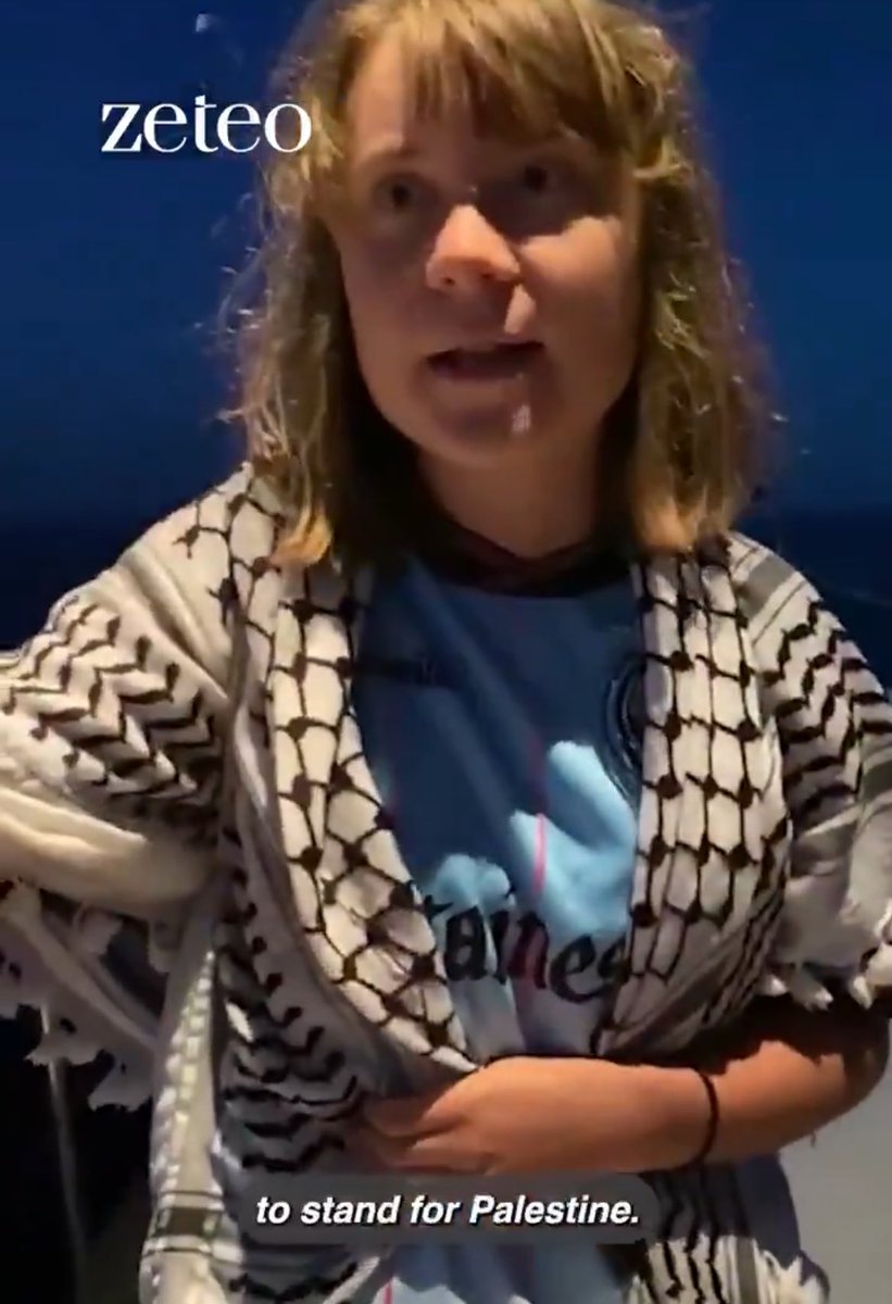 Joo🎗️ (@joosyjew) on Twitter photo A suggestion for you, <a href="/IDF/">Israel Defense Forces</a>
They don't expect to actually get there, because it's all for publicity. So let Greta and the flotilla arrive into Gaza.
Then seize the boat for breaching the naval blockade.
Then leave them in their utopian 'Promised Land' to fend for themselves. A suggestion for you, <a href="/IDF/">Israel Defense Forces</a>
They don't expect to actually get there, because it's all for publicity. So let Greta and the flotilla arrive into Gaza.
Then seize the boat for breaching the naval blockade.
Then leave them in their utopian 'Promised Land' to fend for themselves.