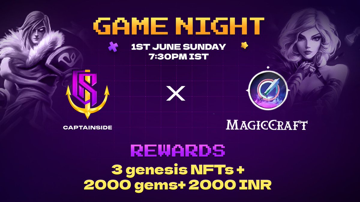 Captain Side (@captainside1) on Twitter photo โ๏ธ <a href="/MagicCraftGame/">MagicCraft</a> Game Night โ๏ธ
The battlefield stirs once more. Warriors from across the realm gather to test their strength, strategy, and spirit.
Join us for an evening of intense gameplay, community camaraderie, and Web3 magic. Form your squad. Claim your victory.
๐
โ๏ธ <a href="/MagicCraftGame/">MagicCraft</a> Game Night โ๏ธ
The battlefield stirs once more. Warriors from across the realm gather to test their strength, strategy, and spirit.
Join us for an evening of intense gameplay, community camaraderie, and Web3 magic. Form your squad. Claim your victory.
๐