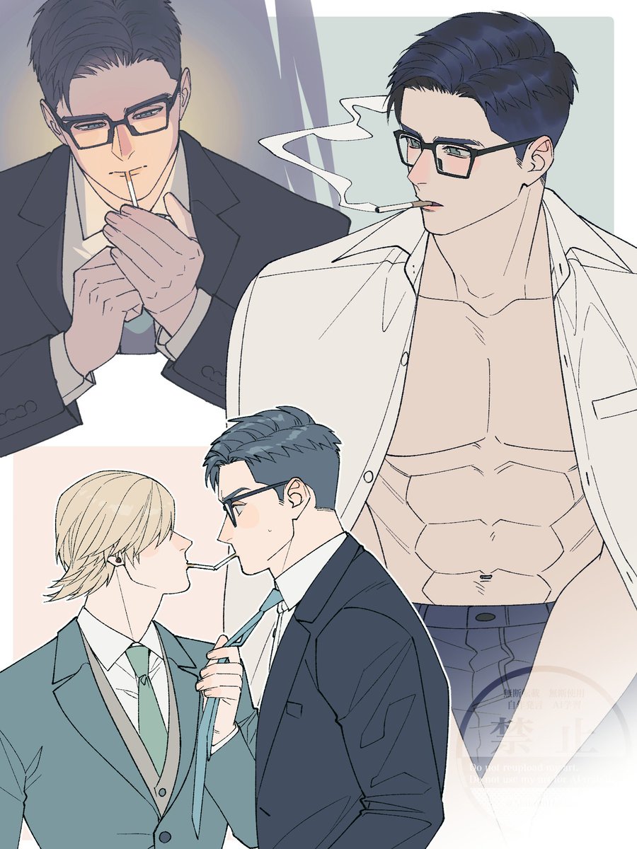 現パロ🧸らくがき『タバコ』
いかにも吸わなさそうなキャラに吸わせる癖（へき）
シガキスはワルなことを共有したいし＆1人でさせたくないデ様を描きたくて…その後煙を吸ったら咽せてめっちゃ顔顰めてたらいいな。それを見て「大丈夫？」と困った顔のテ君。