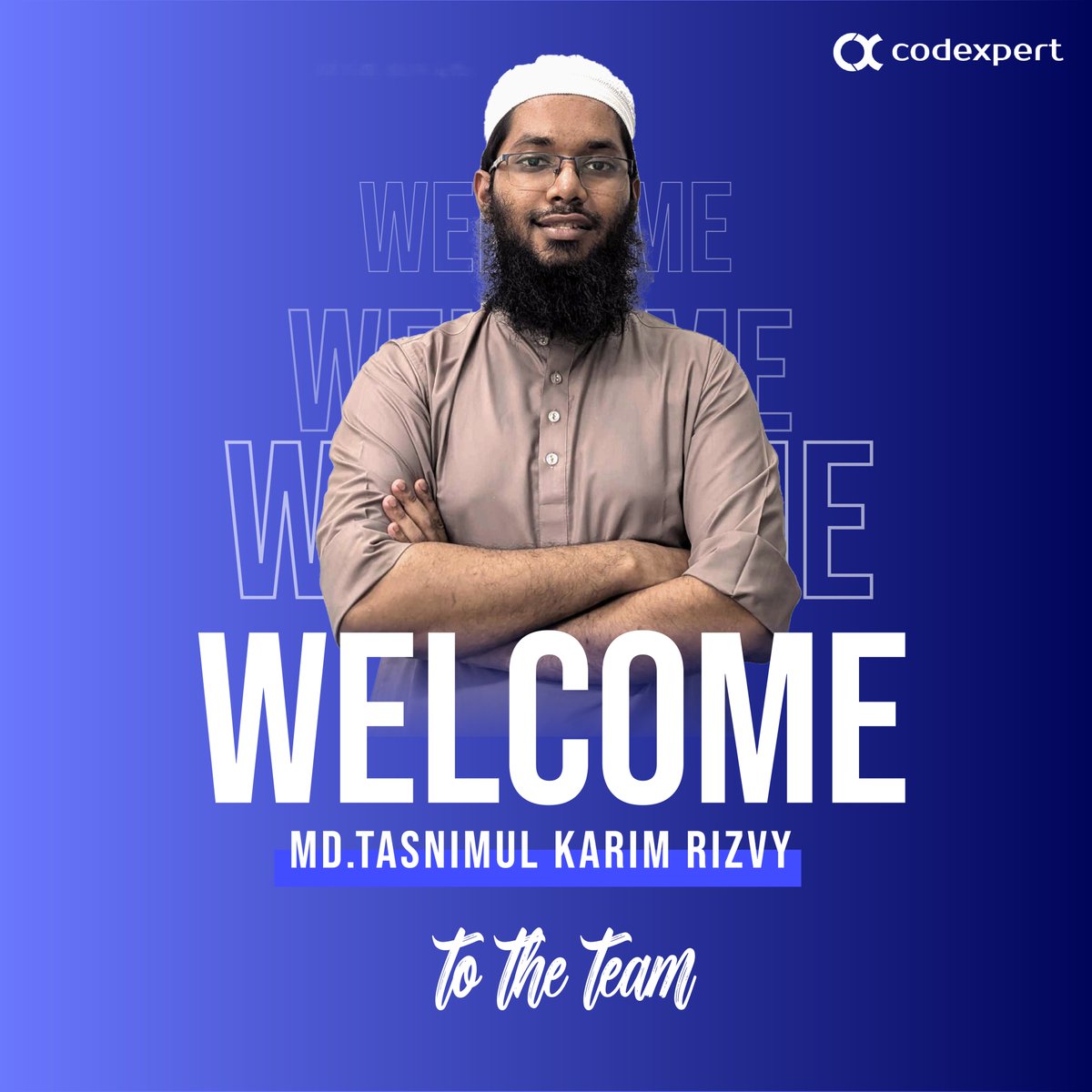 codexpertio's tweet photo. Welcome to the team, Tasnimul Karim Rizvy! 🎉
We’re super excited to have you on board. Your passion and fresh perspective are a great addition, can’t wait to see all the amazing things we’ll do together.
#TeamGrowth #Welcome #Codexpert https://t.co/RwITUH5BO2