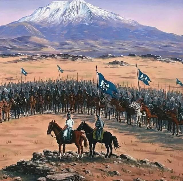 "Tanrı güç verdiği için babam kağanın ordusu kurt gibi imiş,  düşmanları da koyun gibi imiş"

💬Bilge Kağan