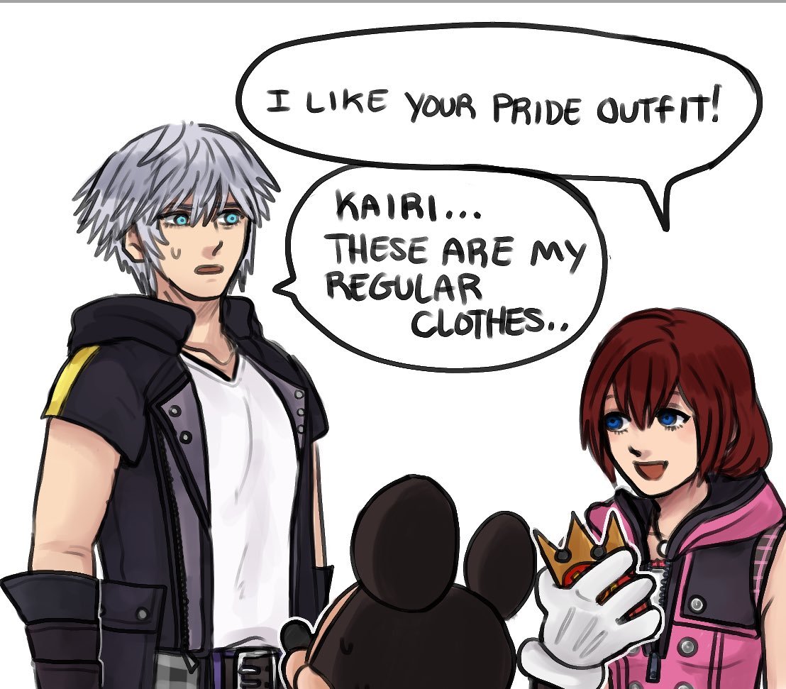 Apparently I never posted this last year on this account??? Anyways happy pride month to the Soriku princess, RIKU