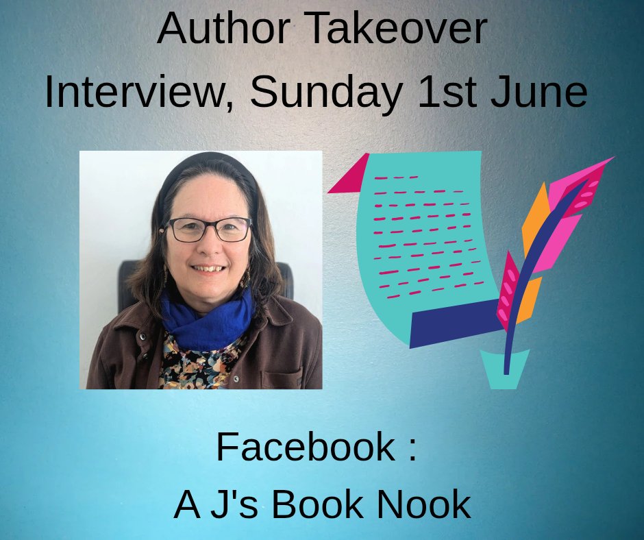 I'm participating in an author takeover chit chat on AJ's Book Nook: AJ's Book Nook #AuthorsOfTwitter #authorlife facebook.com/groups/1629584…