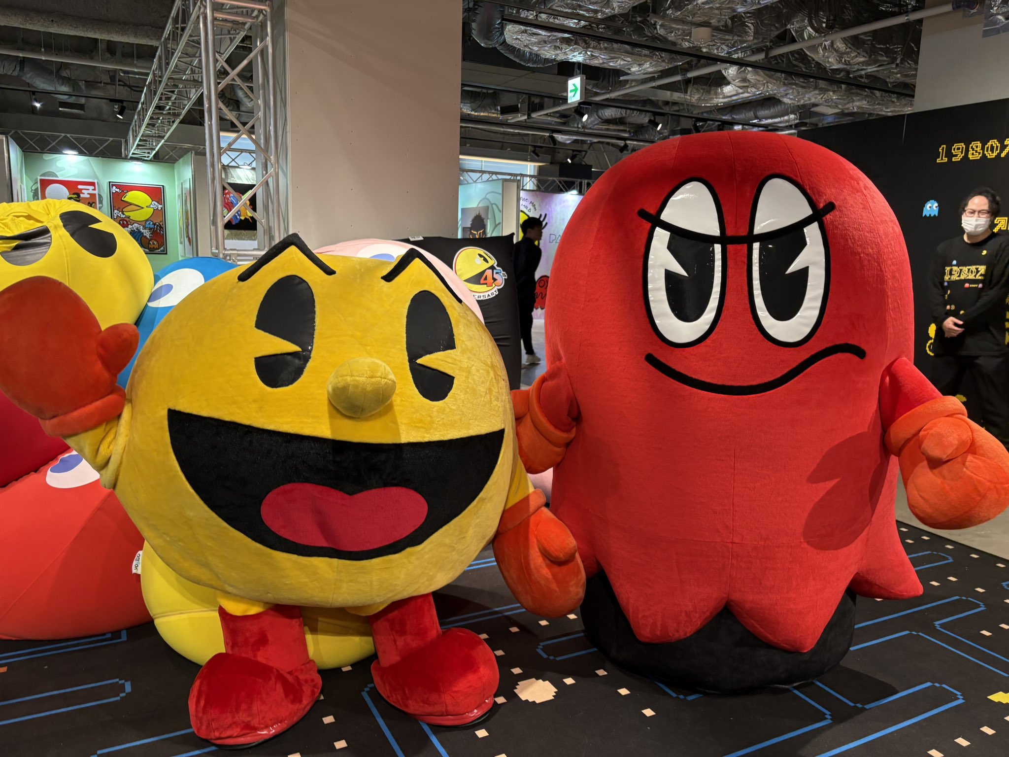 3点　パックマン　45周年　モンスター　マスコット チャーム　バラ売りok 3点 パックマン 45周年 モンスター マスコット チャーム バラ売りok