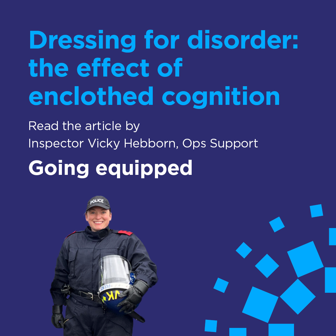 College of Policing (@collegeofpolice) on Twitter photo Can uniform shape how officers think about their role? 👮‍♂️
New research from <a href="/NorfolkPolice/">Norfolk Police</a>'s Inspector Vicky Hebborn explores how uniform can shape confidence, risk perception and sense of purpose.
Read more in #GoingEquipped: college.police.uk/article/dressi… Can uniform shape how officers think about their role? 👮‍♂️
New research from <a href="/NorfolkPolice/">Norfolk Police</a>'s Inspector Vicky Hebborn explores how uniform can shape confidence, risk perception and sense of purpose.
Read more in #GoingEquipped: college.police.uk/article/dressi…