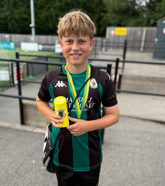 Well done  to Stan for winning player of the tournament yesterday at Horsham 💚
