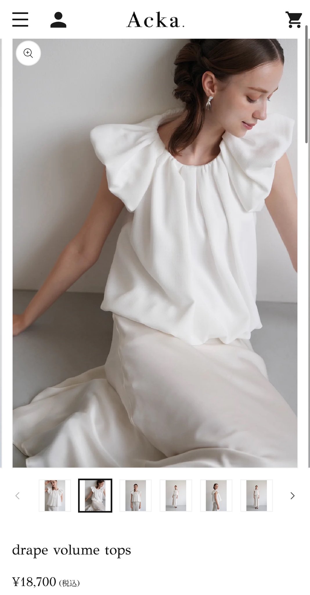 Acka drape volume tops