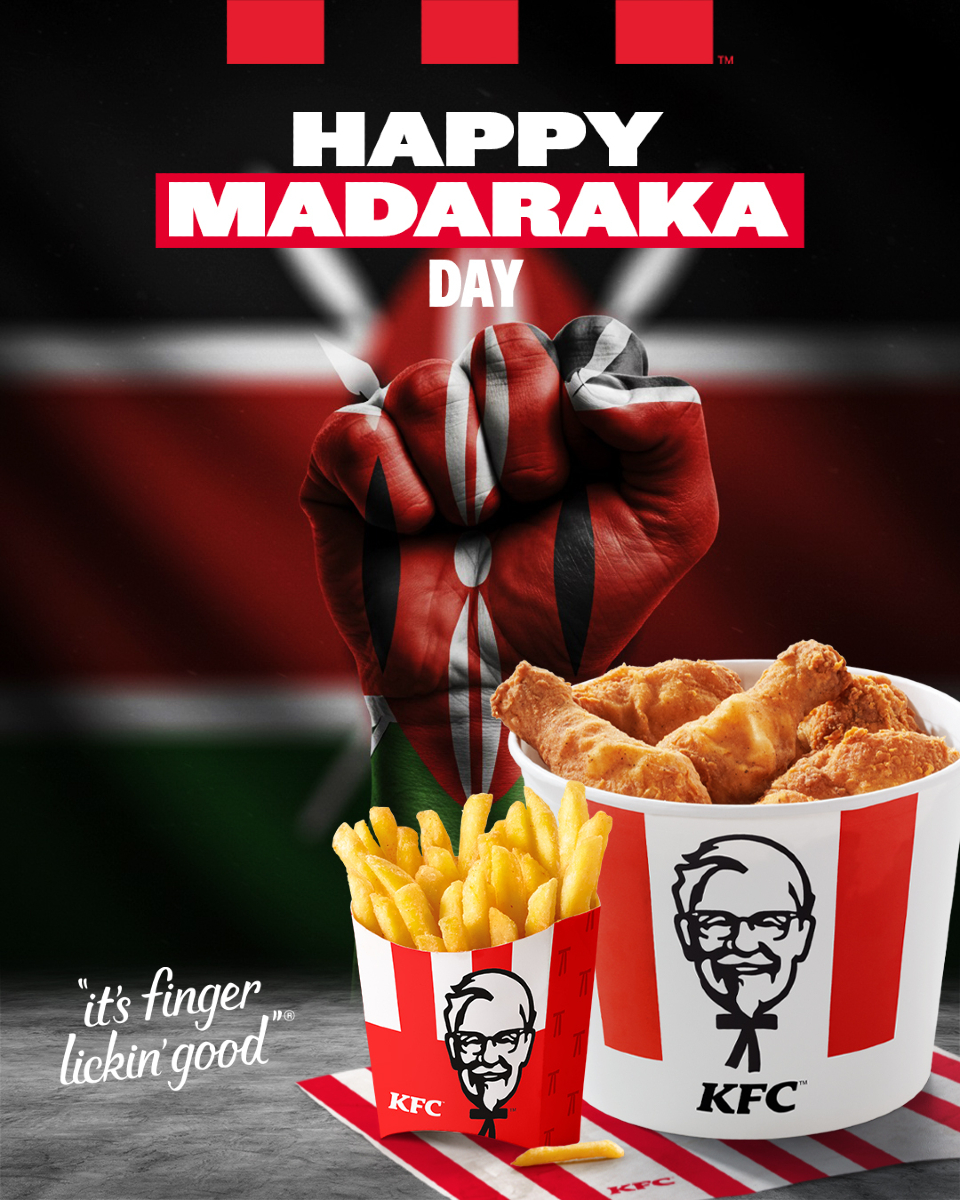 Wishing you a bold, flavour-filled Madaraka Day.
From all of us at KFC Kenya. 

#KFC #ItsFingerLickinGood #Food #Foodie