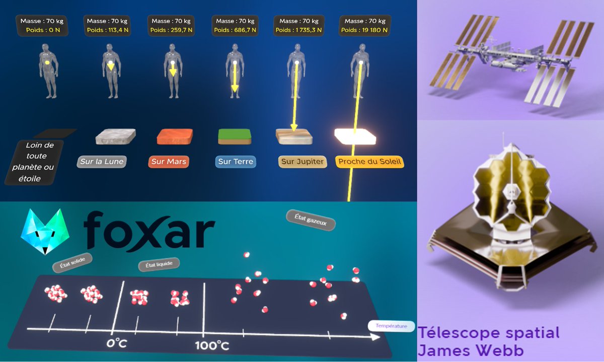 [Séminaire #IANPC25]
🧪🌎🚀 Accompagner les élèves pour une immersion avec des maquettes 3D avec <a href="/FoxarFR/">Foxar</a>
🎯 Mieux comprendre les sciences
💻📱 En ligne ou en réalité virtuelle avec des accès pour une majorité de #Ress_Num
🔎 A explorer 
🔗 foxar.fr