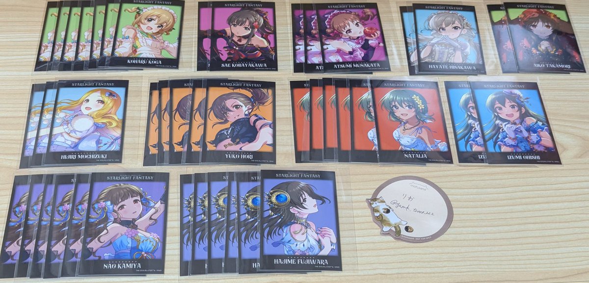 yamk_trans322's tweet photo. 【交換 譲渡】デレマス トレーディングブロマイド 

譲) 
泉2.奈緒6.小春7.ナターリア6.颯2.肇6.裕子5.愛海3.聖3.紗枝2.藍子2
みく2.菜々7.奈緒7.夕美10.未央9

求) 柚 or 300円/枚

郵送または10th沖縄公演でのお手渡し https://t.co/ExCPIuCC8k