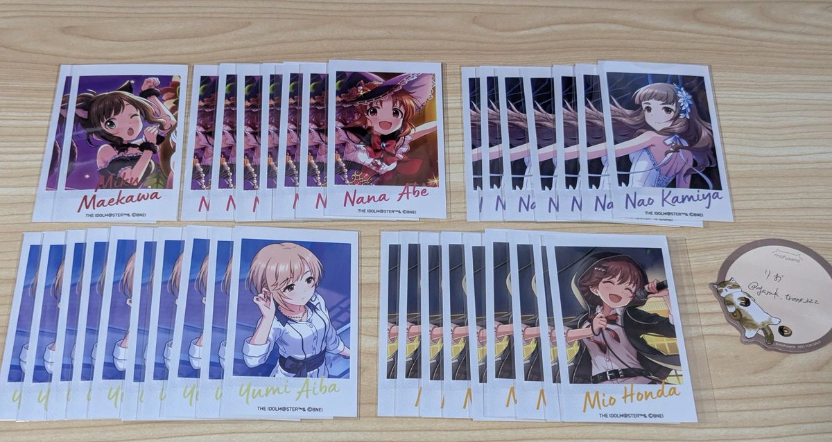 yamk_trans322's tweet photo. 【交換 譲渡】デレマス トレーディングブロマイド 

譲) 
泉2.奈緒6.小春7.ナターリア6.颯2.肇6.裕子5.愛海3.聖3.紗枝2.藍子2
みく2.菜々7.奈緒7.夕美10.未央9

求) 柚 or 300円/枚

郵送または10th沖縄公演でのお手渡し https://t.co/ExCPIuCC8k